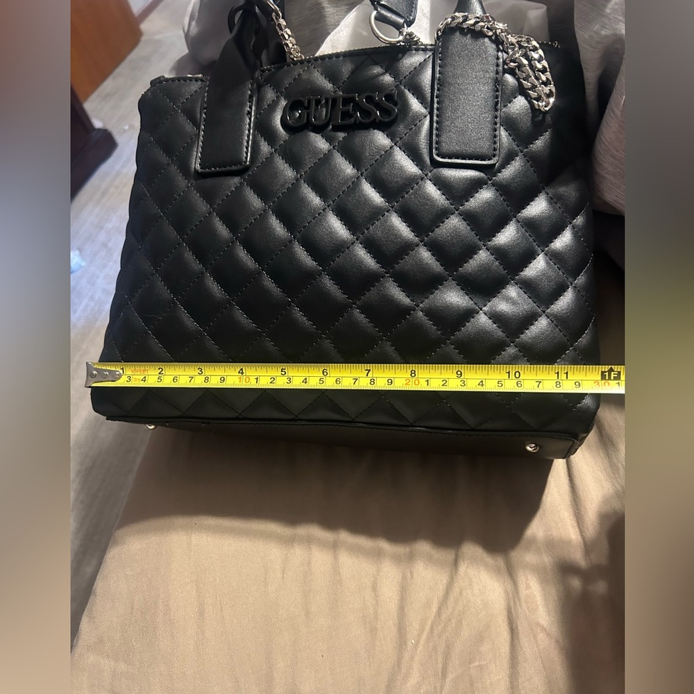 GUESS Quilted Black Satchel - Picture 13 of 16